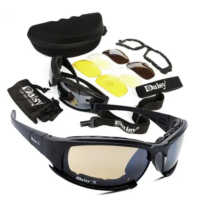 Lunettes tactiques polarisées Daisy X7 C5 pour hommes, lunettes de chasse en plein air, lunettes de 