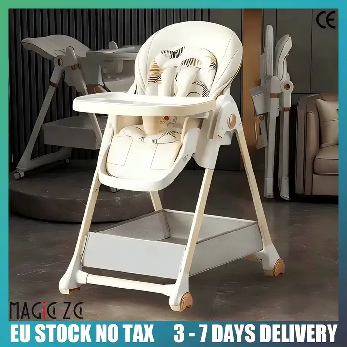 Chaise haute pliable pour bébé, facile à nettoyer, chaise de salle à manger pour tout-petits, harnai