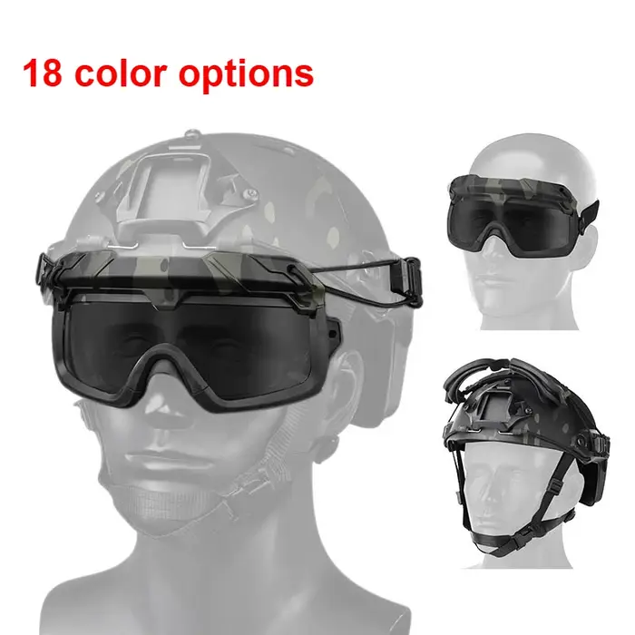 Tactical Helmet Goggles Sports Sunglasses for Men Women 2 Modes Airsoft  Riding 