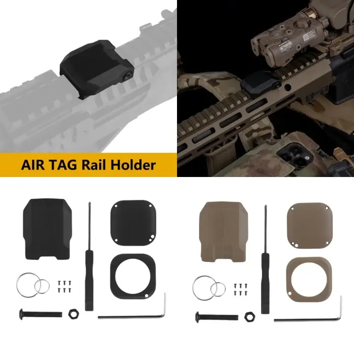 Porte-clés support AIR TAG pour rail Picatinny équipement chasse personnalisation accessoires