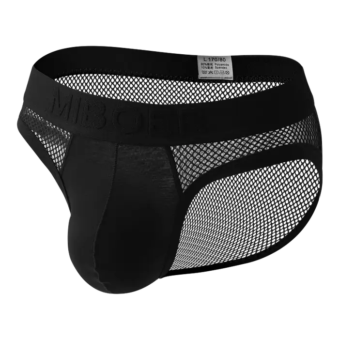 MIBOER Caleçons bas pour hommes respirants et extensibles avec empiècements en maille, ceinture à lo