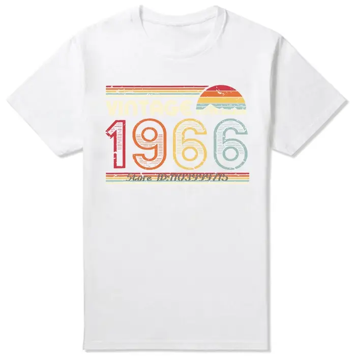 T-shirt rétro vintage des années 60 pour hommes, fabriqué en 1966, toutes les pièces d'origine, mari