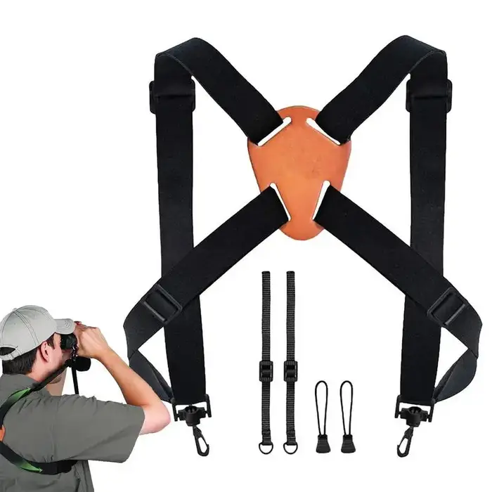 Harnais X universel ajustable pour jumelles et appareils photo, confort chasse longue durée