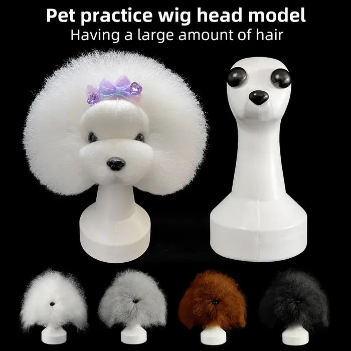 Tête de chien simulée en peluche pour la formation en toilettage