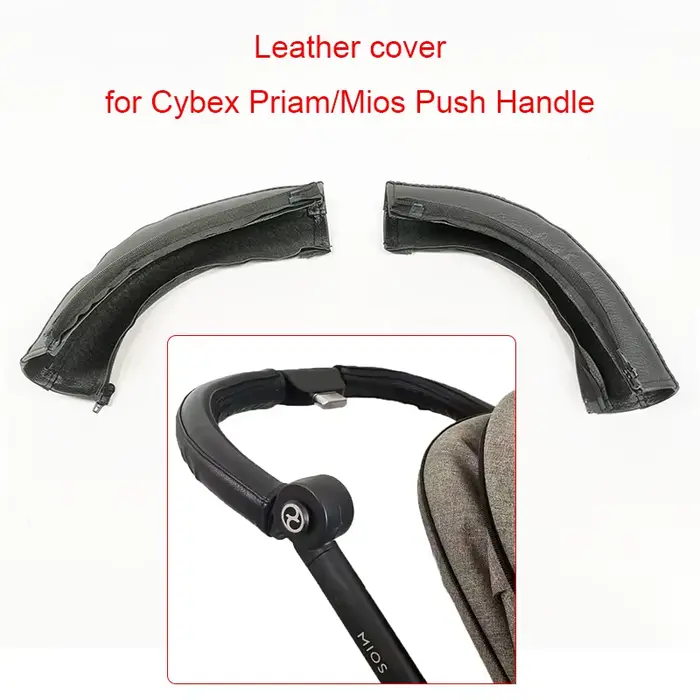 Housse en cuir pour poussette Cybex Priam 2/3/4 Mios 2/3, poignée poussoir, main courante pour maman