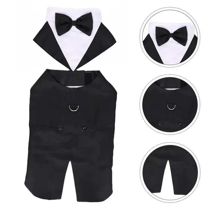 Vêtements pour chiens de compagnie, spectacle de fête à la mode, costume formel, chemise à nœud papi
