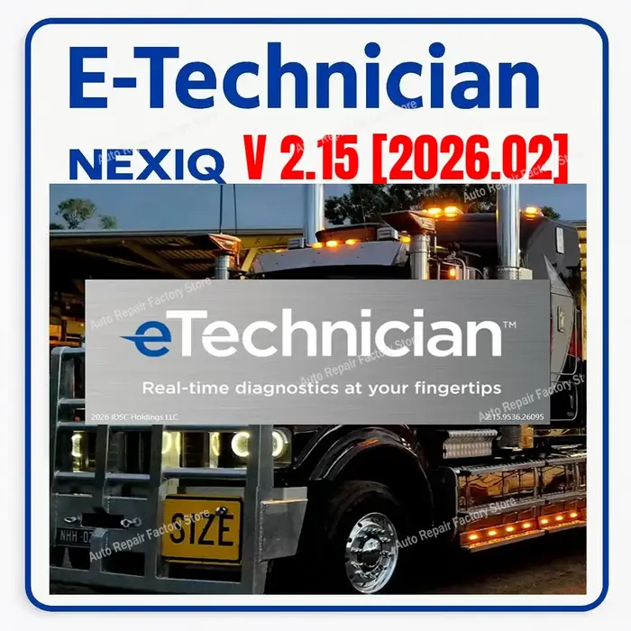 2026.02 NEXIQ eTechnician 2.15 Exploration Support pour les moteurs et modules de camions plus récen