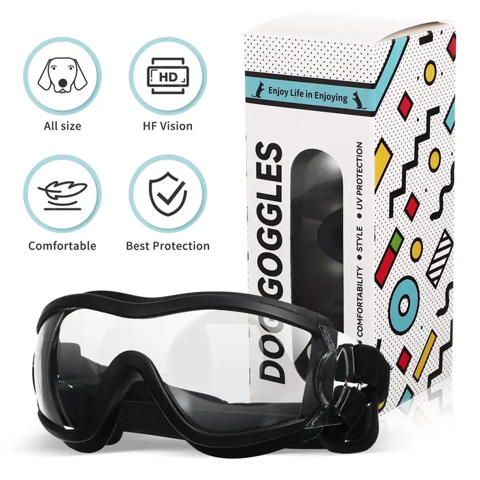 Lunettes d'extérieur pour animaux de compagnie, verres transparents, Protection UV, lunettes de sole