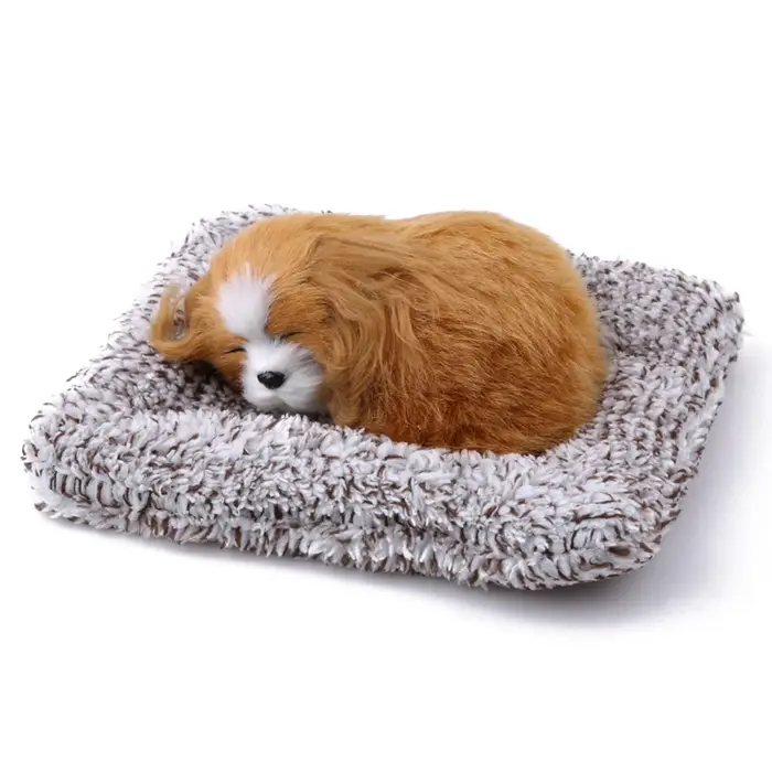 Accessoires de voiture de chien de simulation de charbon actif, ornements de voiture, fournitures d'