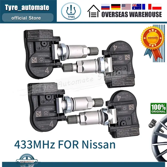 Capteur TPMS 433MHz, capteurs de pression des pneus pour Nissan Pulsar Qashqai II TIIDA TEANA x-trai