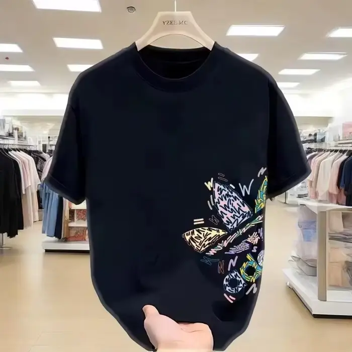 T-shirt classique avec logo de marque sportive, en coton, avec image graphique, pour hommes et femmes, streetwear d'été