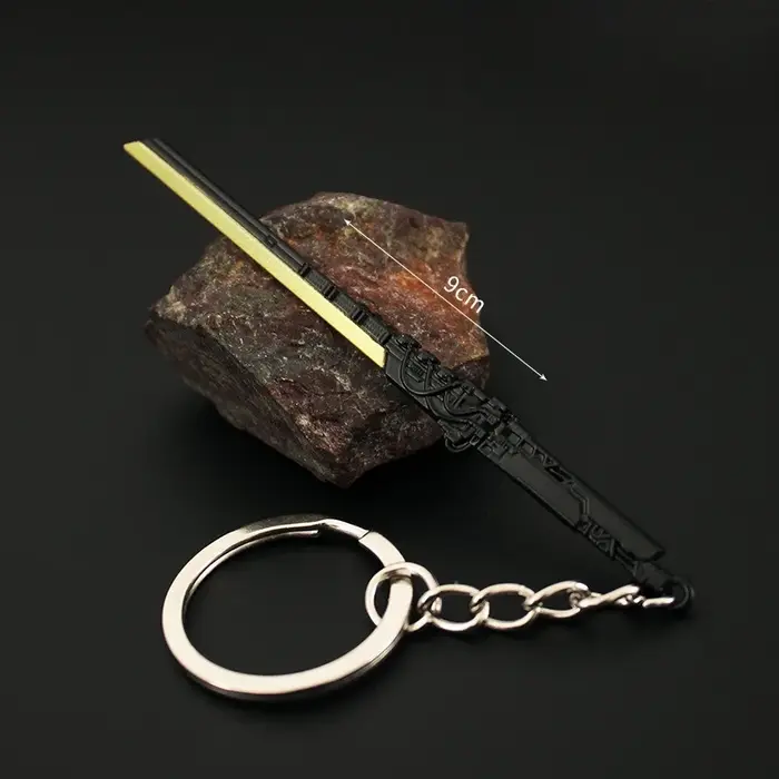 Porte-clés en métal pour épée de samouraï thermique Cyberpunk Ghost Walker, 9cm/3.54 pouces, modèles