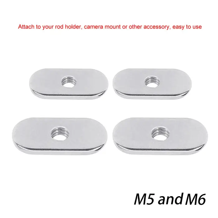 4 pièces Kayak canoë M5/M6 écrou coulissant en acier inoxydable montage latéral Rail coulissant Sild