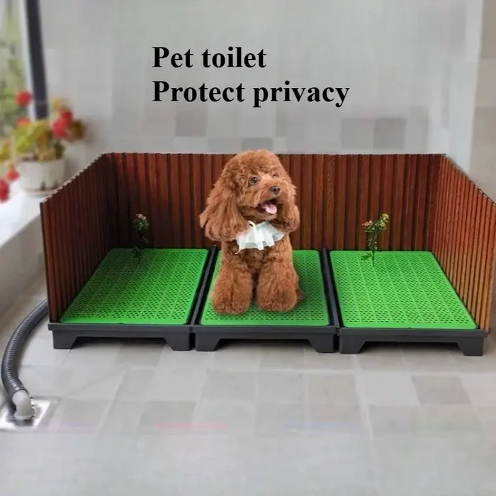 Toilette pour animaux avec déflecteur