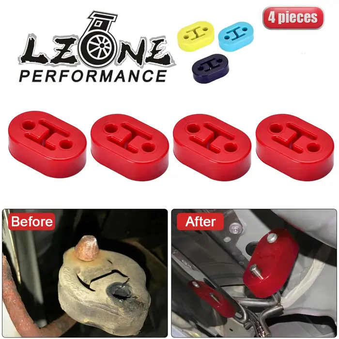 LZONE - 4 pièces/lot universel polyuréthane échappement/silencieux cintres courts silencieux cintres
