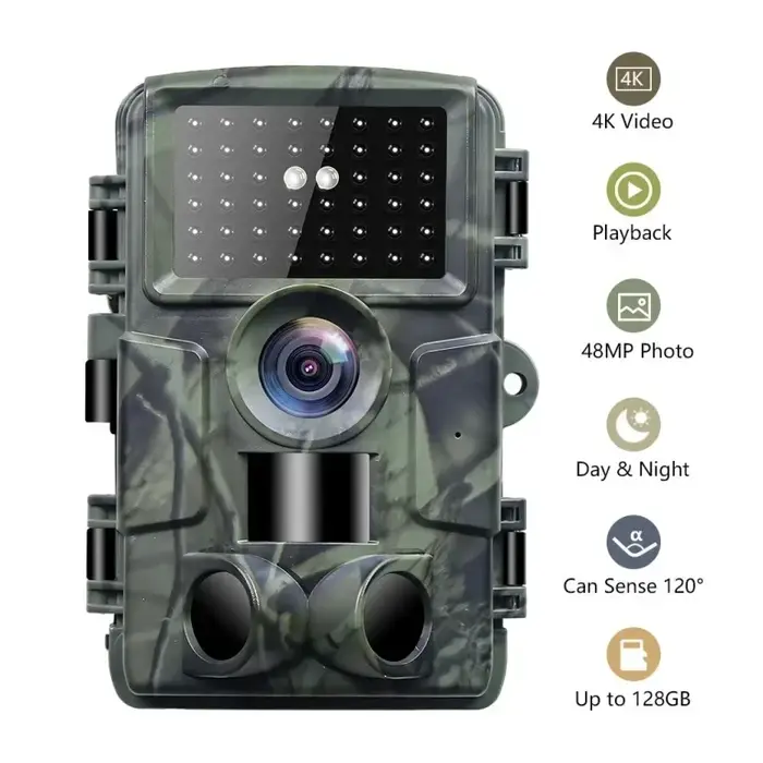 Caméra de chasse 4K 60MP PR4000, étanche IP66, vision nocturne, caméra de surveillance de la faune, 