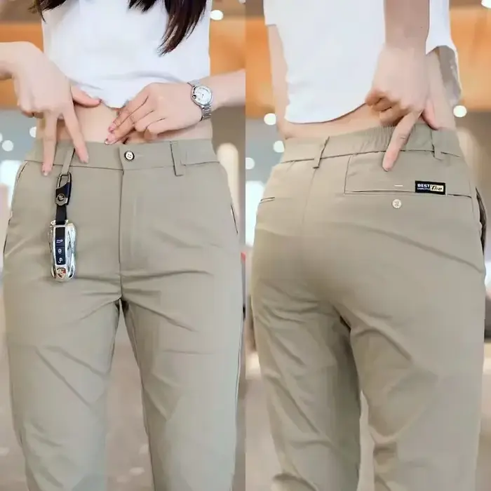 Pantalon de Golf en soie glacée pour hommes, mi-poids, décontracté, pantalon de sport, Design Simple