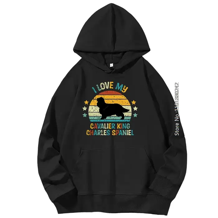 Cavalier King Charles épagneul Vintage rétro graphique sweats à capuche printemps automne mode nouve