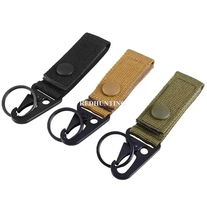 Porte-clés tactique Molle à crochet, porte-anneau, équipement de chasse, pochette de maintien, porte