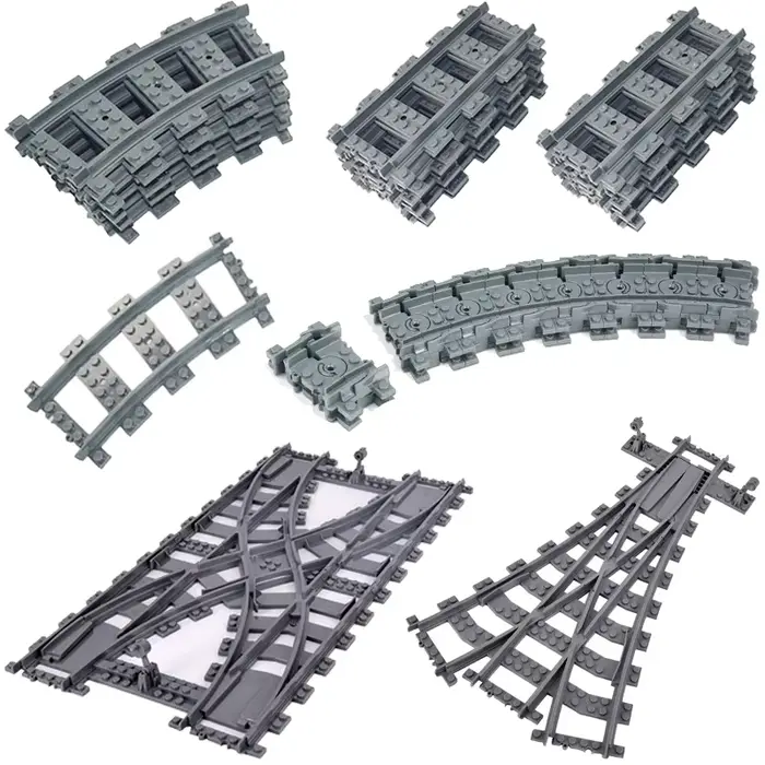 R64.Switch-Train urbain flexible, voies souples, droites et incurvées, construction de nuits, modèle