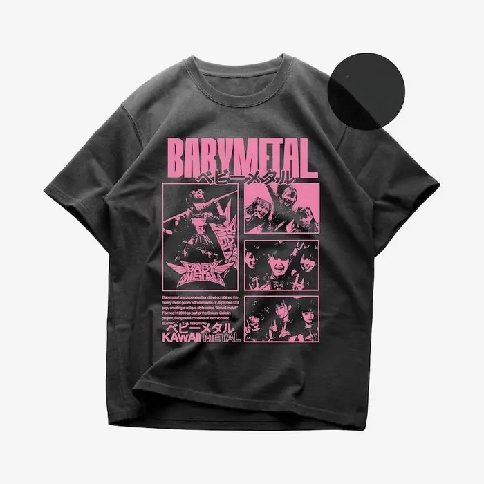 BABYMETAL T-Shirt - Chemise Merch de musique en métal - Album BABYMETAL - Gimme Chocolate Unisexe Ro