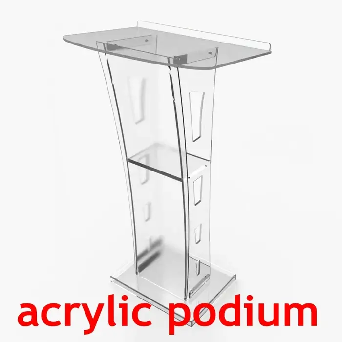 Perfechosting-Scène de Podium en Acrylique Colorée, Décoloration, Signature, Bienvenue, Conférence