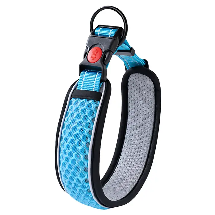 Collier pour chien, sangle de cou réglable pour la promenade, collier extérieur réfléchissant et dur