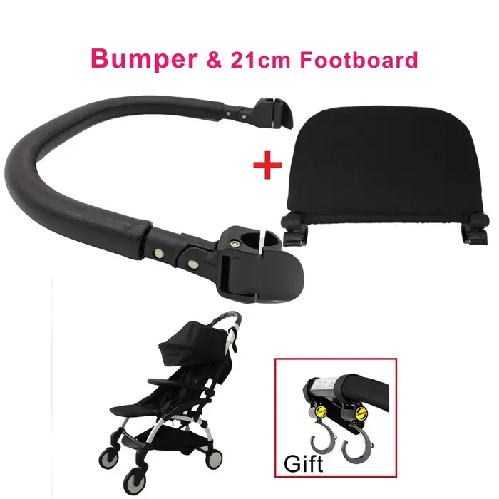 MomTan ®   Accessoires de poussette pour bébé, accoudoir en cuir PU, barre de pare-chocs, main coura