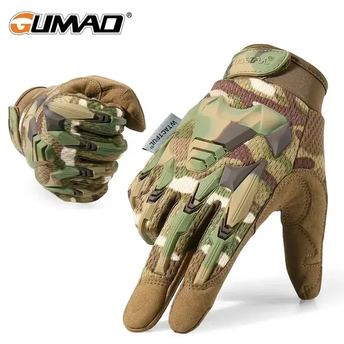 Gants tactiques camouflage plein doigts hommes chasse randonnée escalade sports combat anti-dérapants