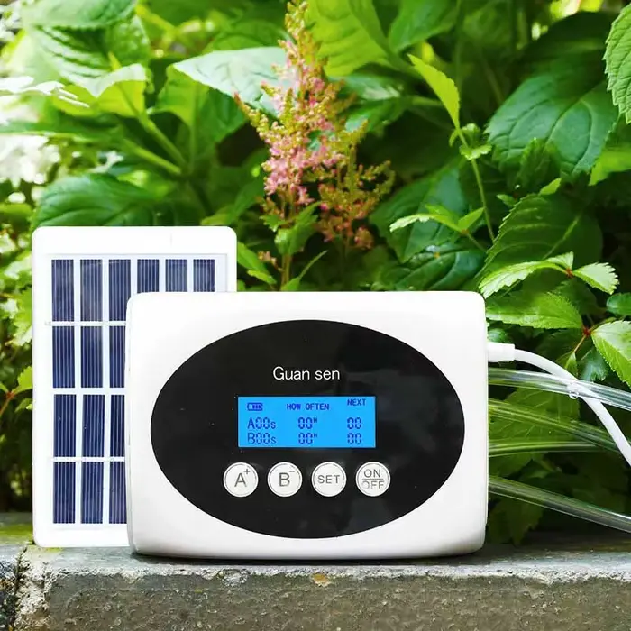 Système d'irrigation goutte-à-goutte Intelligent à Double pompe, minuterie de pompe à eau, énergie s