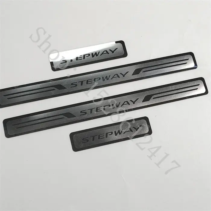 Autocollant en acier inoxydable pour Dacia Sandero 2 Stepway 2013 – 2023, couvercle de porte de voit