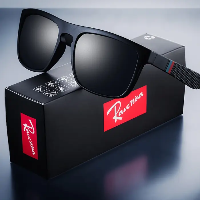 Lunettes soleil polarisées vintage carrées rétro conduite pêche unisexe hommes femmes UV400