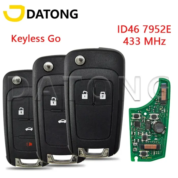 Datong World – clé de télécommande de voiture, 433MHz, sans clé, pour Chevrolet Cruze Aveo Camaro Eq