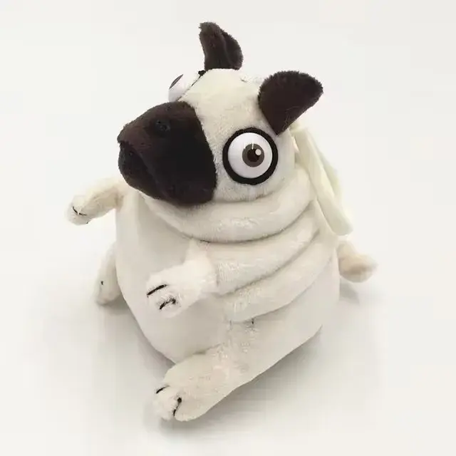 Kawaii jouets en peluche 15 cm chien l'elfe gros carlin assis carlin chiens jouet poupées en peluche