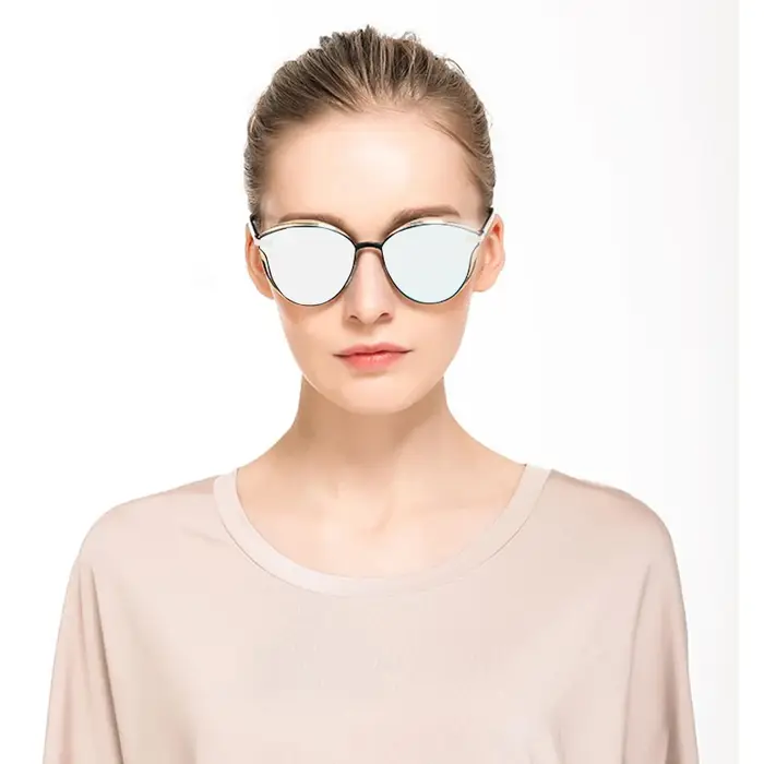 Lunettes de soleil polarisées de luxe pour femmes, tout nouveau Design, œil de chat, monture métalli