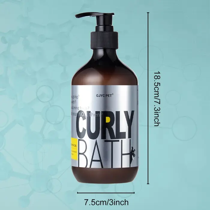 Shampooing Liquide pour Caniches à Poils Bouclés – Formule Volumisante et Démêlante, Sans Larmes, Dé