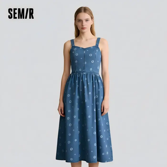 Robe Salopette en Jean Semir pour Femme – Nouvelle Collection Été 2025 – Style Ludique Imprimé Intég