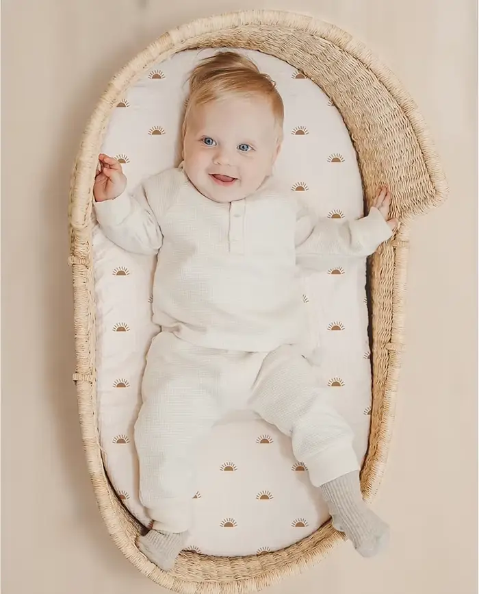 Drap-housse de berceau pour bébé, 2 pièces, housse de matelas à langer pour nouveau-né, imprimé soli