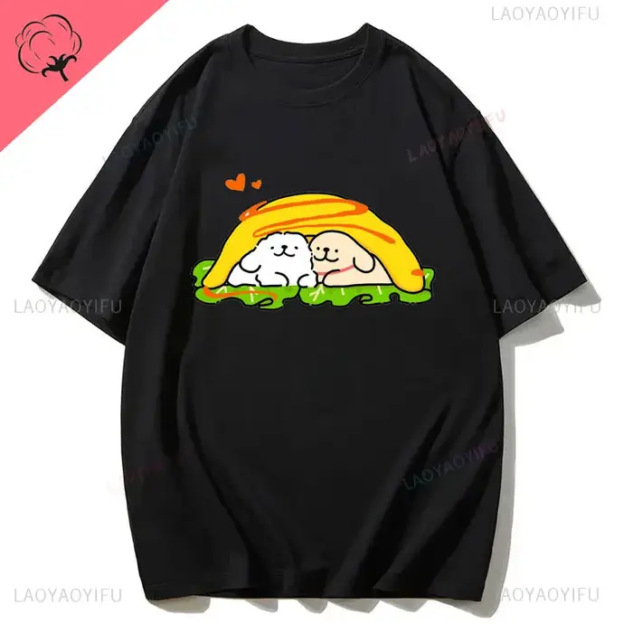 T-shirt graphique unisexe pour couple de chiens maltais, ligne de stylo simple, vêtements esthétique