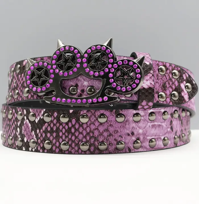 Y2K – ceinture à griffes de tigre, tendance, Rock Punk, boucle en alliage de diamant, jean et pantal
