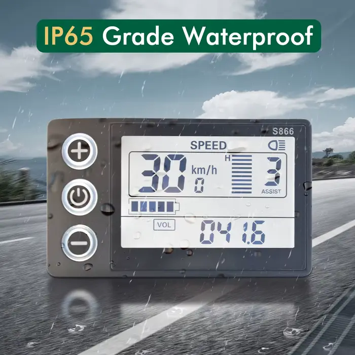 UART2 24V 36V 48V S866 vélo électrique LCD affichage compteur E Scooter panneau LCD avec USB UART po