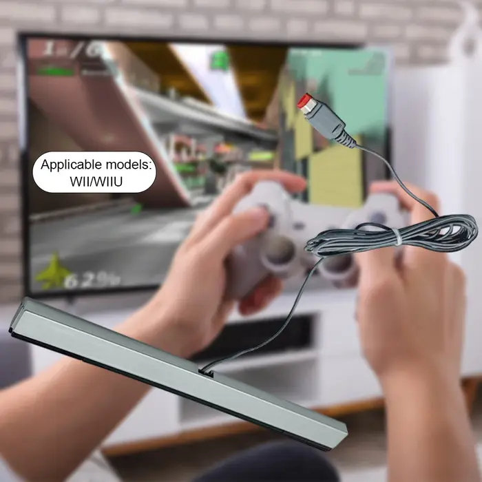 Récepteur de capteur de mouvement filaire avec rallonge barre d'inducteur IR à distance pour une meilleure expérience de jeu sur Nintendo Wii
