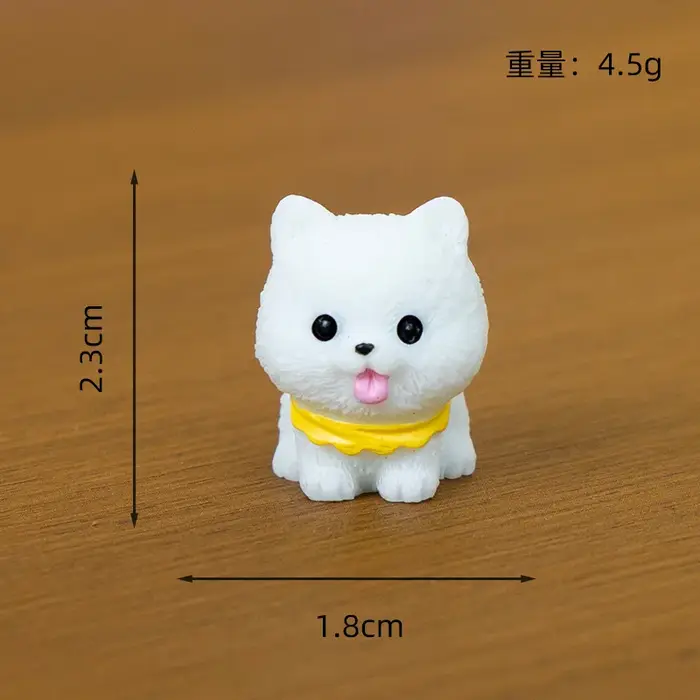 Figurine de chien en résine mignonne, simulation de micro-paysage, chiot décoratif pour la maison et