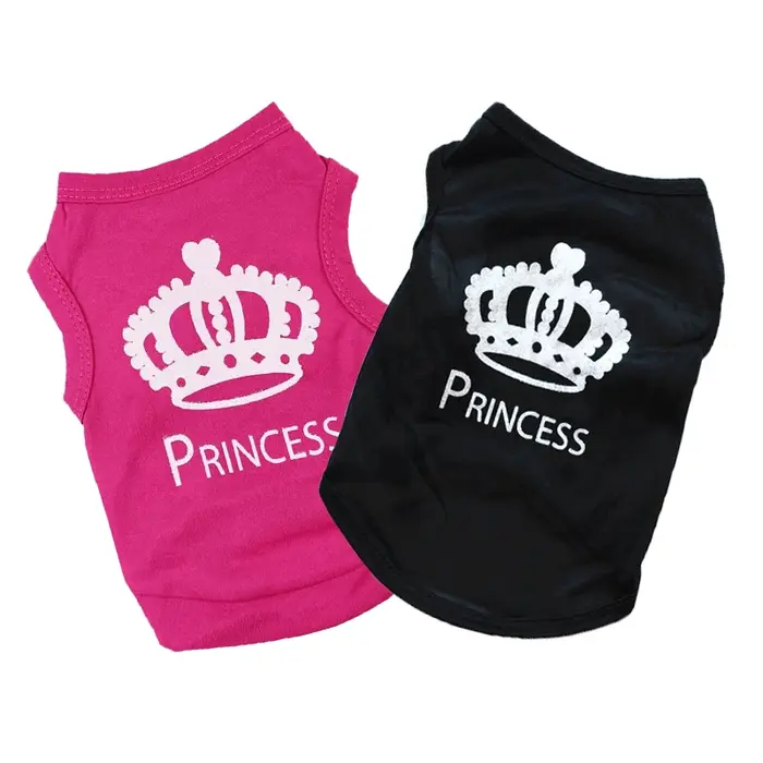 Gilet chemises pour chien couronne princesse