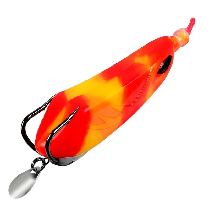 Leurre de pêche 19,3g/8cm, gros leurre grenouille souple, leurre souple avec hameçon à gorge de sang