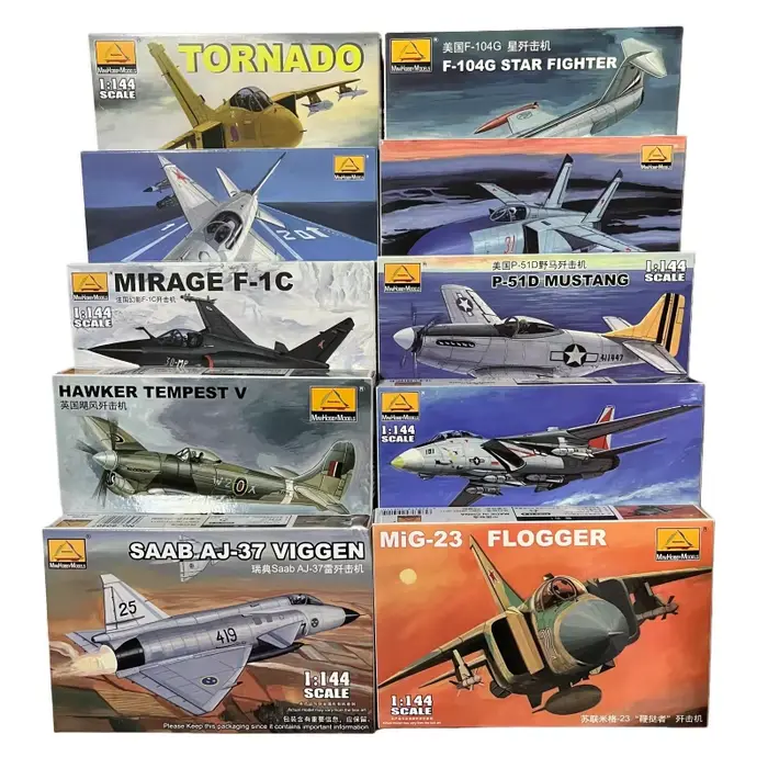 Modèle jouet d'avion d'attaque de chasse militaire URSS MIG25 US P-51D F15 ME-110G UK Spitfire assembleur pour adultes passionnés d'histoire de l'aviation et de modélisme aéronautique
