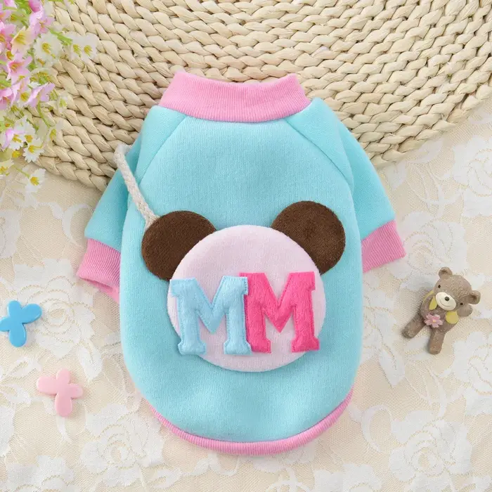 Manteau pour chien à motif de dessin animé, veste pour bouledogue français, jupe pour amoureux migno