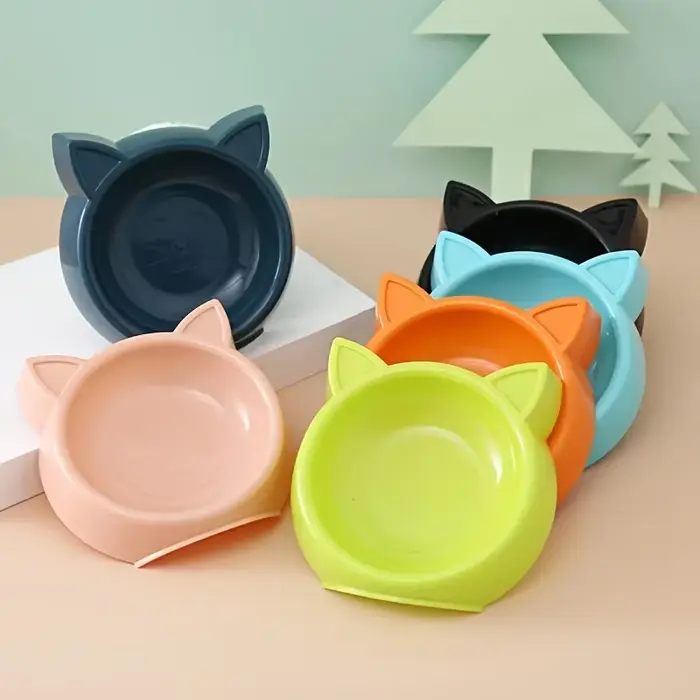 Bol pour chien en forme de chat charmant pour animaux de compagnie de petite/moyenne taille