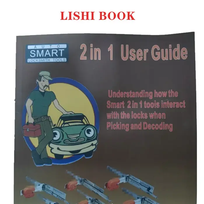 Lishi 2 en 1 livre d'outils manuel d'utilisation guide d'utilisation également PDF avec livre