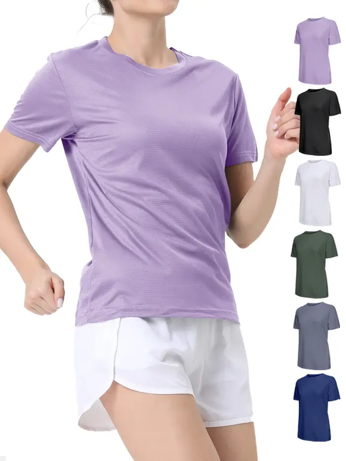T-Shirt de Sport ultraléger à séchage rapide pour femmes, couleur unie, léger et respirant, chemise 